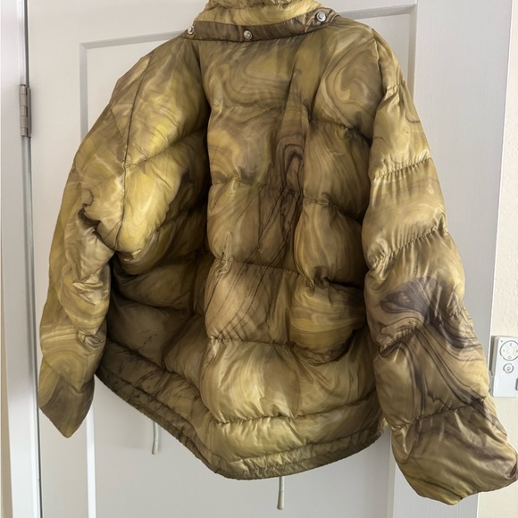 THE ARRIVALS Turbo Puffer Jacket + detachable hood + strap. Marbled Green. - Picture 11 of 11